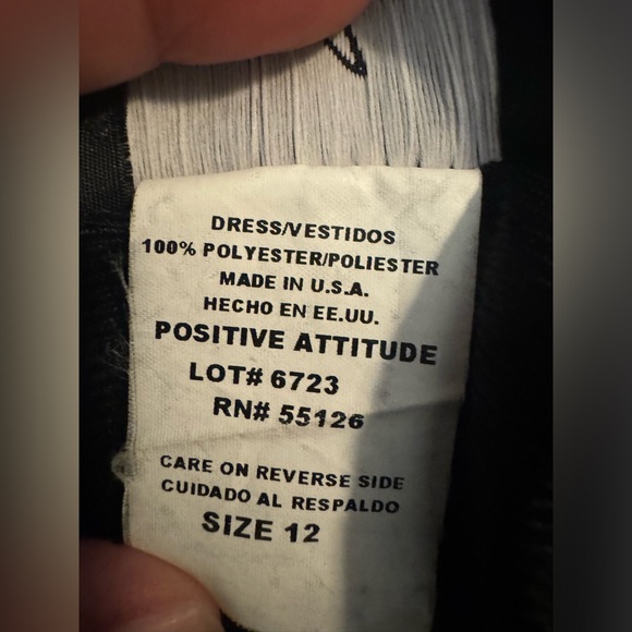 Positive Attitude Woman’s Long Formal Black Dress Size 12 - Picture 11 of 12